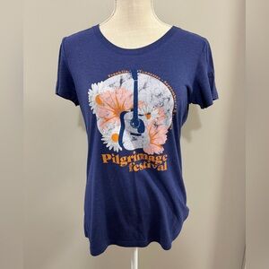 Women's Blue Pilgrimage Festival T-Shirt from 2019.  Size XL (see measurements)